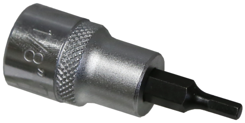1/8" SAE In-Hex Sockets 3/8" Drive x 50mm Length T&E Tools 13904