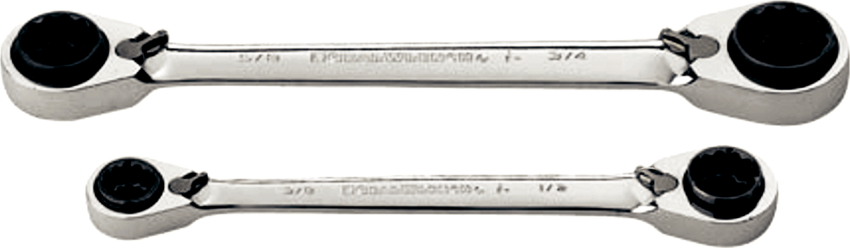 QuadBox Ratchet Wrench Set 8 Sizes In 2 SAE  T&E Tools 13994