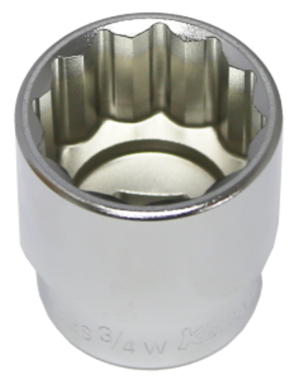 3/4" x 1/2" Drive 12 Point Standard Socket T&E Tools 14024W