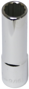 9/16" x 1/2" Drive Deep Socket (12 Point) T&E Tools 14518