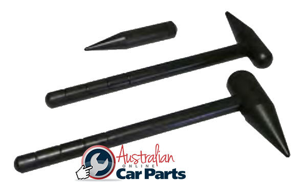 3 Piece Nylon Hammer & Dolly Set T&E Tools 1563