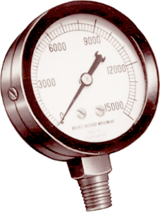 10,000psi Glycerin/ Cilicone Filled Pressure Gauge T&E Tools TE-2-9659