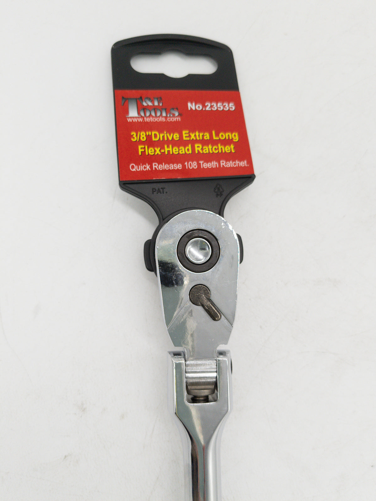 3/8"Dr. x 108T Flex-Head Long Handle Ratchet T&E Tools TE-23535
