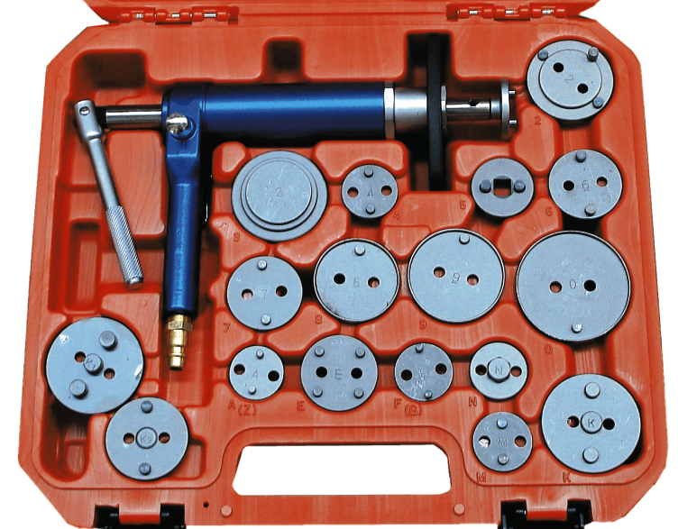 18 Piece Pneumatic Rear Disc Caliper Tool Set T&E Tools 2372