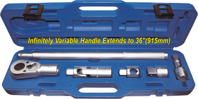 3/4"Drive Ratchet, Flex Head & T-Bar 6 Piece Set T&E Tools 25555