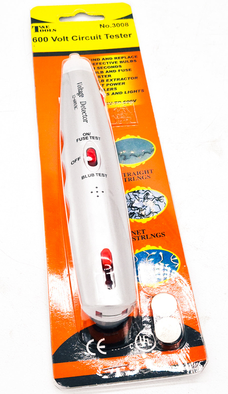 Circuit Tester (0 To 600 Volt) T&E Tools 3008
