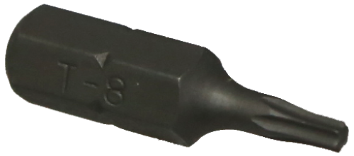 T8   Torx-r x 1/4"Hex Insert Bit 25mm Long T&E Tools 30418