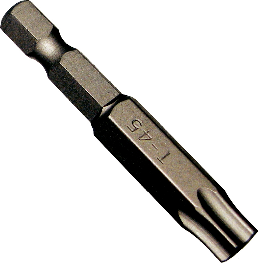 T45 Torx x 1/4"Hex Bit 50mm Long T&E Tools 30469