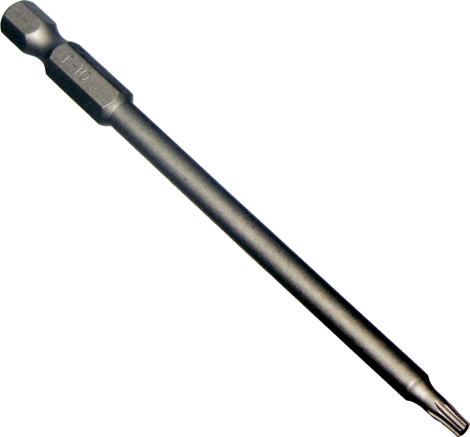 T10 Torx x 1/4"Hex Bit 100mm Long T&E Tools 30472
