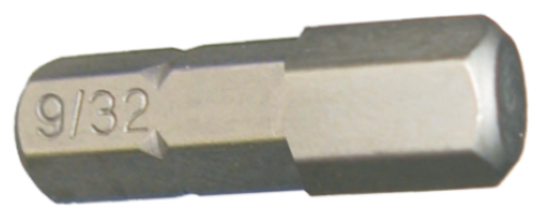 9/32" x 1/4" Hex In-Hex Insert Bit T&E Tools 30609