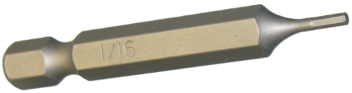 1/16" x 1/4" Hex In-Hex Power Bit T&E Tools 30611
