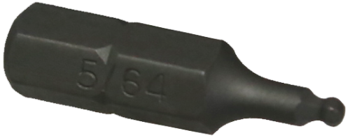 5/64" x 1/4" Hex Ball-End In-Hex Insert Bit T&E Tools 30910