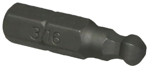 3/16" x 1/4" Hex Ball-End In-Hex Insert Bit T&E Tools 30916