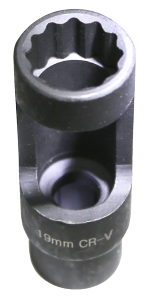 19mm 12 Point Open Side Sensor/ Injector Socket 80mm long T&E Tools 4032