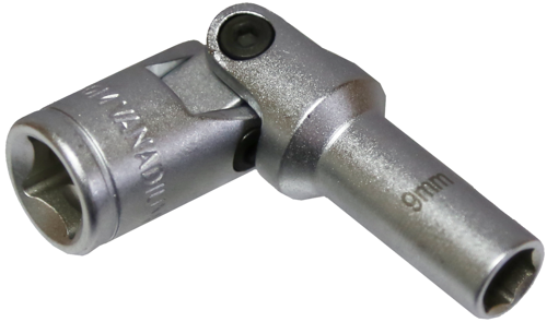 9mm 3/8"Drive Glow Plug Universal Socket T&E Tools 4133-2