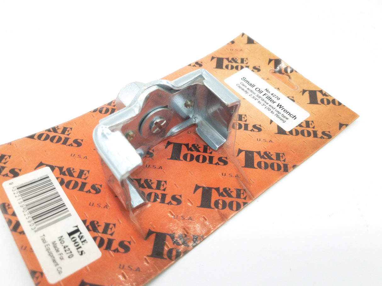 Small Oil Filter Wrench 70mm-76mm (2.3/4" to 3") T&E Tools 4270 cam action