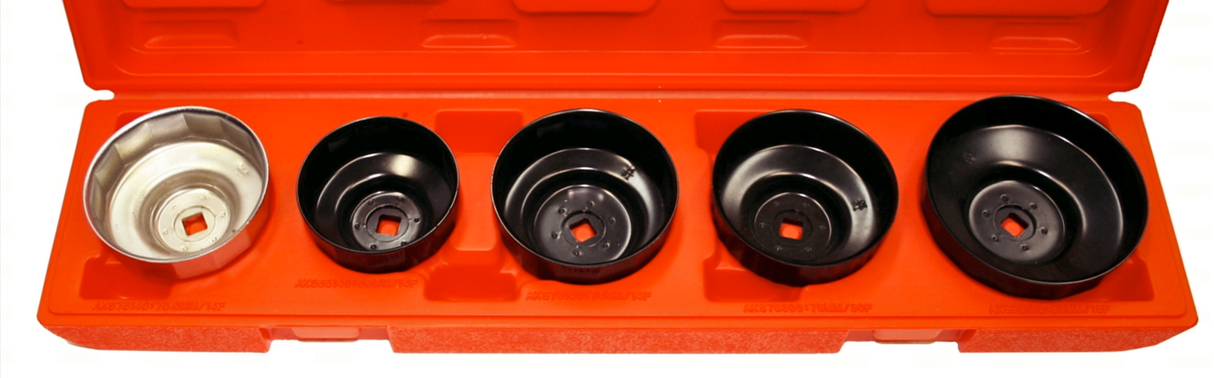 5 Piece Oil Filter Wrench Set T&E Tools 4298