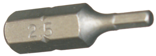 2.5mm x 1/4" Hex In-Hex Insert Bit T&E Tools 50652