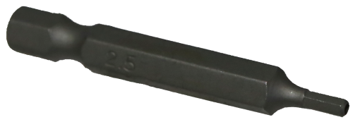 2.5mm x 1/4" Hex Tamper In-Hex Power Bit T&E Tools 50771