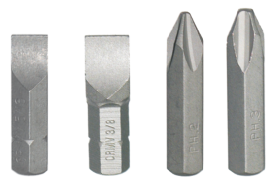 4 Piece Impact Bit Set (5/16" Hex 30mm Long) T&E Tools 5209