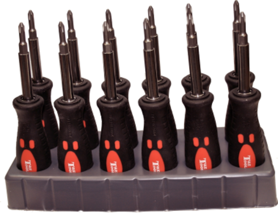 Multi-Tip Screwdriver Display Pack T&E Tools 5212-12