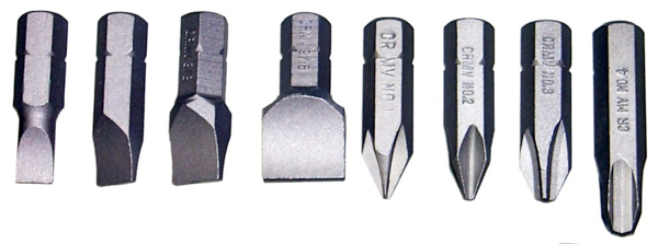 8 Piece Impact Bit Set (5/16" Hex 30mm Long) T&E Tools 5217