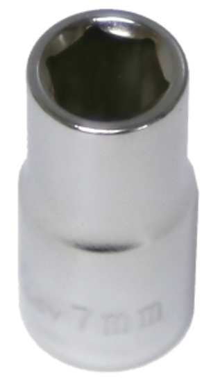 7mm x 1/4"Drive Sockets (Metric Sizes 6 & 12 Point) T&E Tools 52207