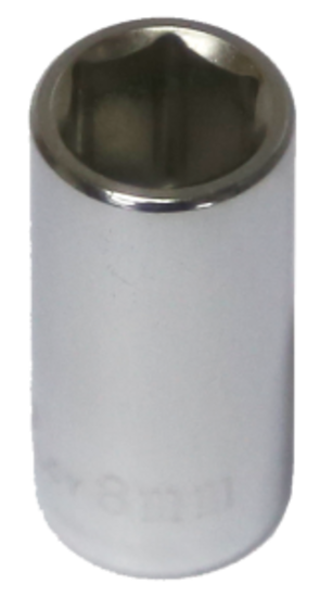 8mm x 1/4"Drive Sockets (Metric Sizes 6 & 12 Point) T&E Tools 52208