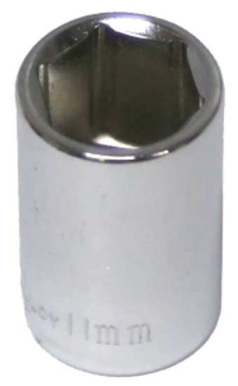 11mm x 1/4"Drive Sockets (Metric Sizes 6 & 12 Point) T&E Tools 52211