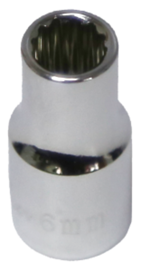 6mm x 1/4"Drive 12 Point Socket T&E Tools 52306