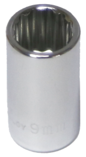 9mm x 1/4"Drive 12 Point Socket T&E Tools 52309