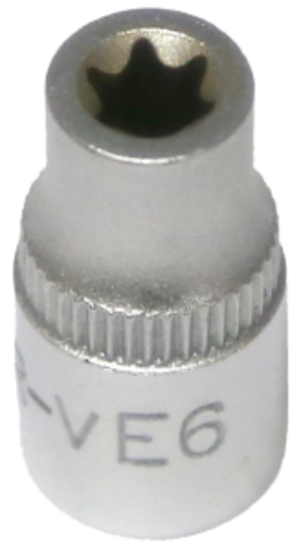 E6 1/4"Drive E-Series Female Torx Socket Standard Length T&E Tools 52606