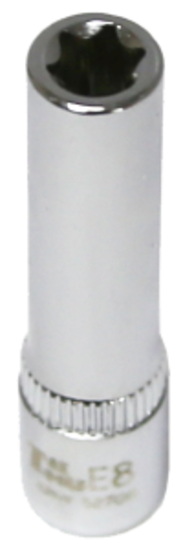 E8  x 1/4"Dr. Female Torx Socket  50mm Long T&E Tools 52708