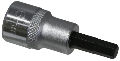 6mm Metric In-Hex Sockets 3/8" Drive x 50mm Length T&E Tools 53806