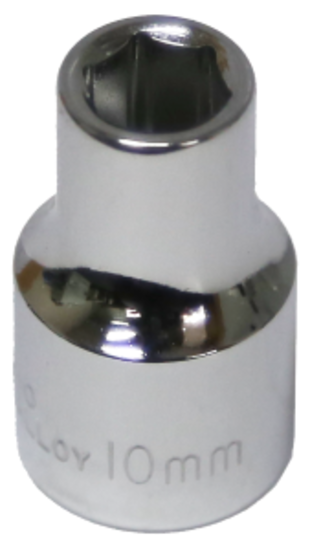 10mm x 1/2" Drive Standard Socket (6 Point) T&E Tools 54210