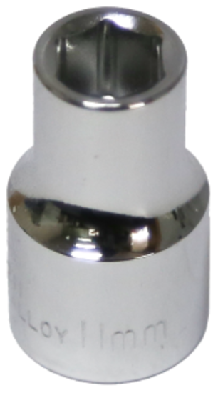 11mm x 1/2" Drive Standard Socket (6 Point) T&E Tools 54211