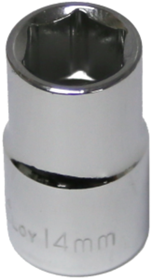 14mm x 1/2" Drive Standard Socket (6 Point) T&E Tools 54214