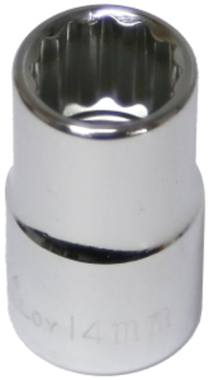 14mm x 1/2" Drive Standard Socket (12 Point) T&E Tools 54314