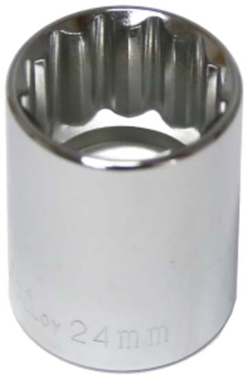 No.54324 - 24mm x 1/2" Drive Standard Socket (12 Point)