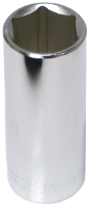 23mm x 1/2" Drive Deep Socket (6 Point) T&E Tools 54423