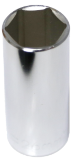 26mm x 1/2" Drive Deep Socket (6 Point) T&E Tools 54426