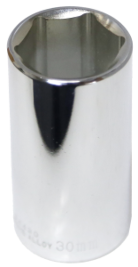 30mm x 1/2" Drive Deep Socket (6 Point) T&E Tools 54430