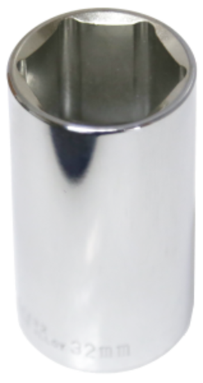 32mm x 1/2" Drive Deep Socket (6 Point) T&E Tools 54432