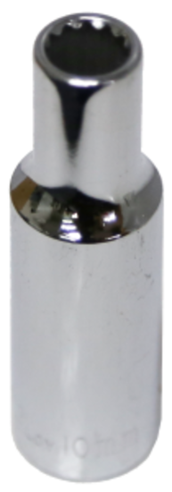 10mm x 1/2" Drive Deep Socket (12 Point) T&E Tools 54510