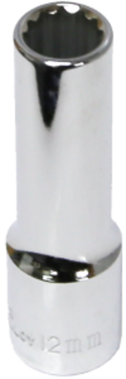 12mm x 1/2" Drive Deep Socket (12 Point) T&E Tools 54512