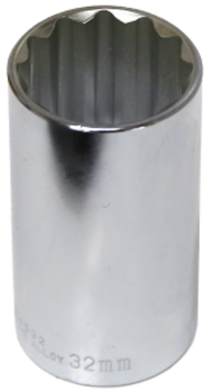 32mm x 1/2" Drive Deep Socket (12 Point) T&E Tools 54532