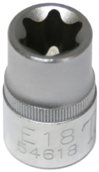 E18 1/2" Drive E-Series Female Torx Sockets (Standard Length) T&E Tools 54618