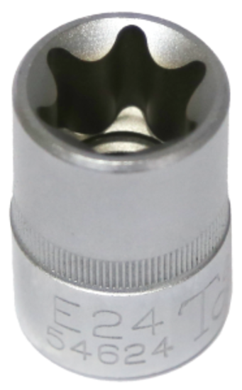 E24 1/2" Drive E-Series Female Torx Sockets (Standard Length) T&E Tools 54624