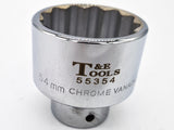 Socket 54mm x 12 Point 3/4" Drive  T&E Tools 55354