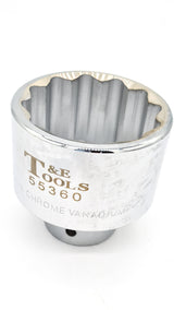 60mm x 12 Point 3/4" Drive Socket T&E Tools 55360